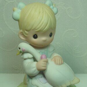 Precious Moments figurine-"God Is Love"--girl with goose